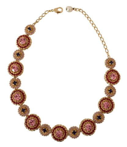 Dolce & Gabbana - Elegant Multicolor Crystal Charm Necklace