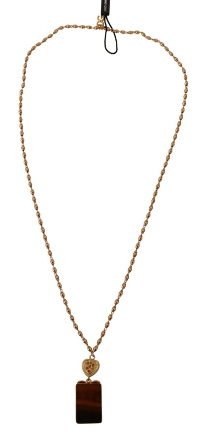 Dolce & Gabbana - Elegant Gold & Crystal Charm Necklace