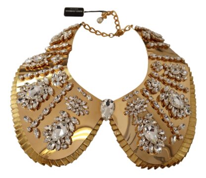 Dolce & Gabbana - Glamorous Crystal Embellished Gold Collar