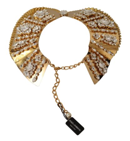 Dolce & Gabbana - Glamorous Crystal Embellished Gold Collar