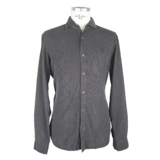 Diego Venturino - Elegant Black Cotton Button-Up Shirt