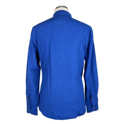 Jeckerson - Elegant Blue Cotton Long-Sleeve Men's Shirt