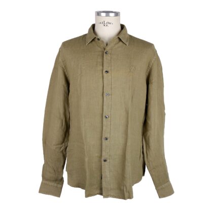 Jeckerson - Green Linen Men Shirt