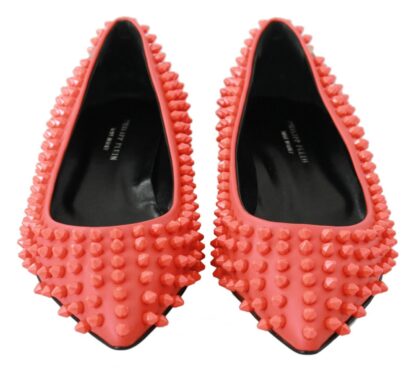 Philipp Plein - Vibrant Orange Pointed Leather Flats