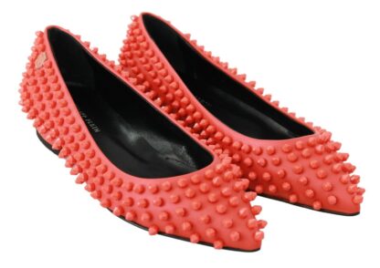 Philipp Plein - Vibrant Orange Pointed Leather Flats