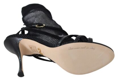 Dolce & Gabbana - Chic Black Mesh Stiletto Sandals