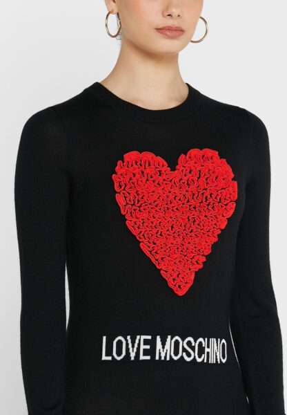 Love Moschino - Enchanting Ruched Heart Knit Dress