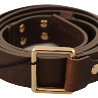 John Galliano - Elegant Gold Genuine Leather Men's Belt