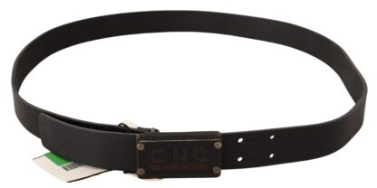 Costume National - Elegant Black Leather Waist Belt