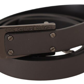 Costume National - Elegant Black Leather Waist Belt