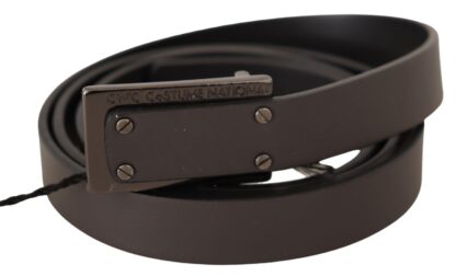 Costume National - Elegant Leather Belt with Metal Buckle