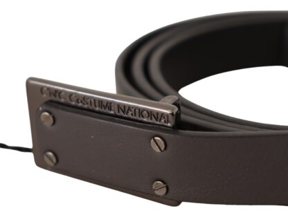 Costume National - Elegant Leather Belt with Metal Buckle