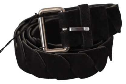 GF Ferre - Elegant Black Waist Belt with Metal Buckle