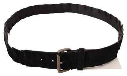 GF Ferre - Elegant Black Waist Belt with Metal Buckle