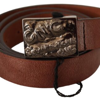 Costume National - Elegant Leather Belt with Metal Buckle