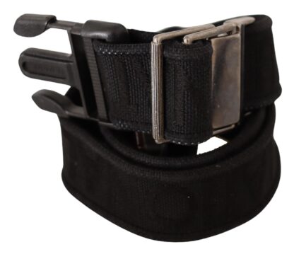 Costume National - Elegant Black Canvas Waist Belt