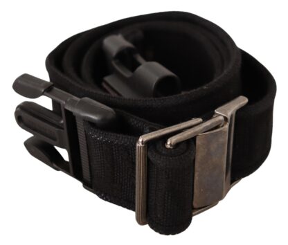 Costume National - Elegant Black Canvas Waist Belt