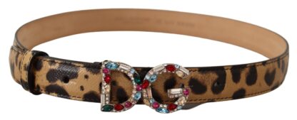 Dolce & Gabbana - Elegant Crystal-Embellished Leopard Belt