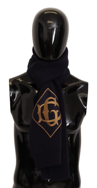 Dolce & Gabbana - Elegant Navy Blue Virgin Wool Scarf