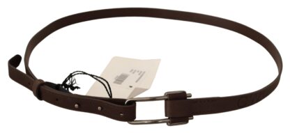 Costume National - Elegant Brown Fashion Belt with Silver-Tone Buckle