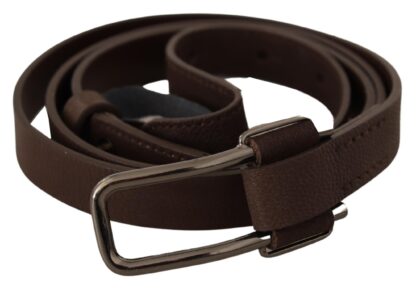 Costume National - Elegant Brown Fashion Belt with Silver-Tone Buckle