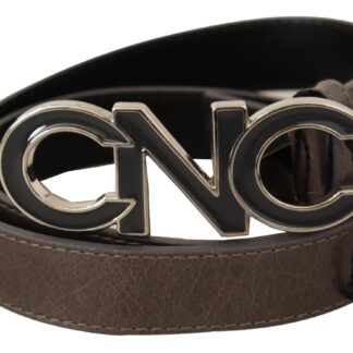 Costume National - Elegant Brown Leather Fashion Belt