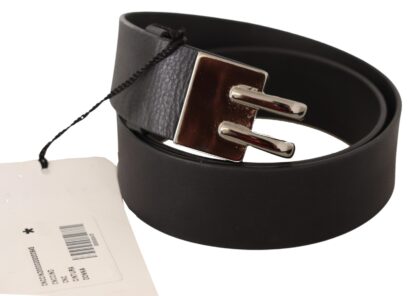 Costume National - Elegant Black Leather Fashion Belt