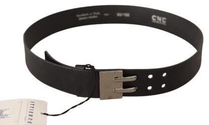 Costume National - Elegant Black Leather Fashion Belt