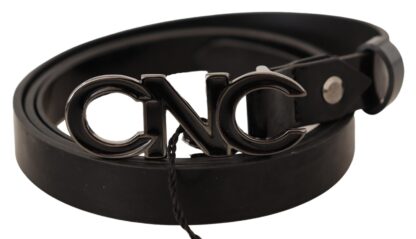 Costume National - Elegant Black Leather Fashion Belt