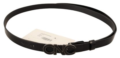 Costume National - Elegant Black Leather Fashion Belt