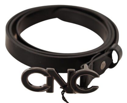 Costume National - Elegant Black Leather Fashion Belt