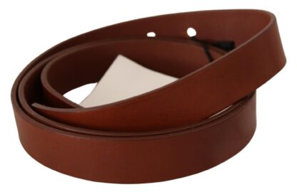 Costume National - Elegant Brown Leather Fashion Belt