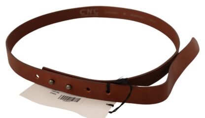 Costume National - Elegant Brown Leather Fashion Belt