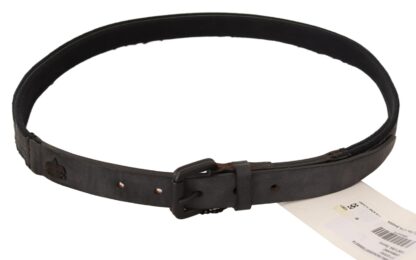 Ermanno Scervino - Classic Black Leather Belt with Buckle Fastening