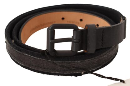 Ermanno Scervino - Classic Black Leather Belt with Buckle Fastening