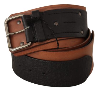 Costume National - Elegant Dual-Tone Leather Fashion Belt