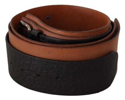 Costume National - Elegant Dual-Tone Leather Fashion Belt