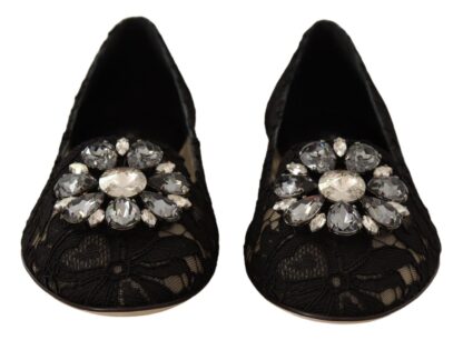 Dolce & Gabbana - Elegant Taormina Lace Flats with Crystals