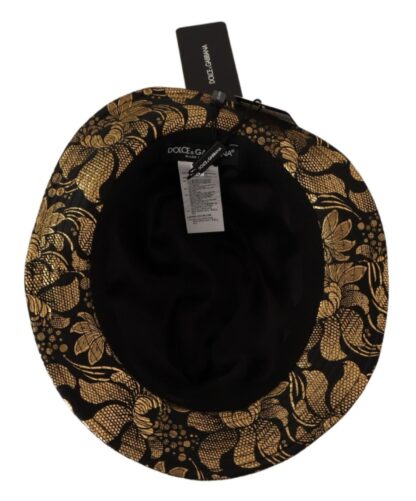 Dolce & Gabbana - Elegant Gold-Threaded Black Bucket Hat