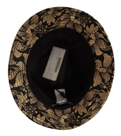 Dolce & Gabbana - Elegant Gold-Threaded Black Bucket Hat