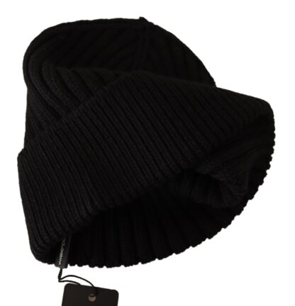 Dolce & Gabbana - Elegant Cable Knit Wool Beanie with Fleece Liner