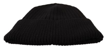 Dolce & Gabbana - Elegant Cable Knit Wool Beanie with Fleece Liner