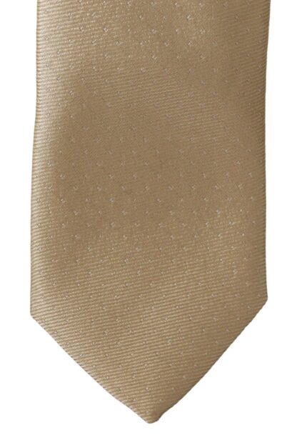 Dolce & Gabbana - Elegant Gold Dotted Silk Tie