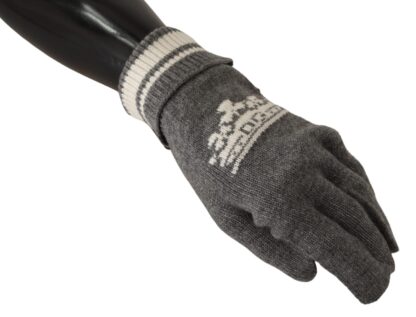 Dolce & Gabbana - Elegant Cashmere Gloves with Crown Motifs