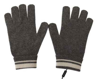 Dolce & Gabbana - Elegant Cashmere Gloves with Crown Motifs