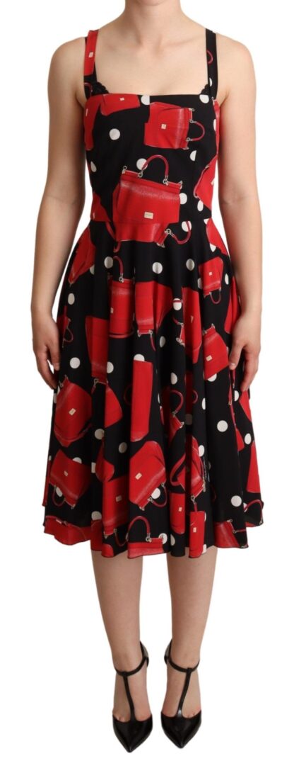 Dolce & Gabbana - Sicilian Bag Print Sleeveless Midi Dress