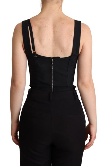 Dolce & Gabbana - Elegant Black Lace Bodysuit Corset Dress