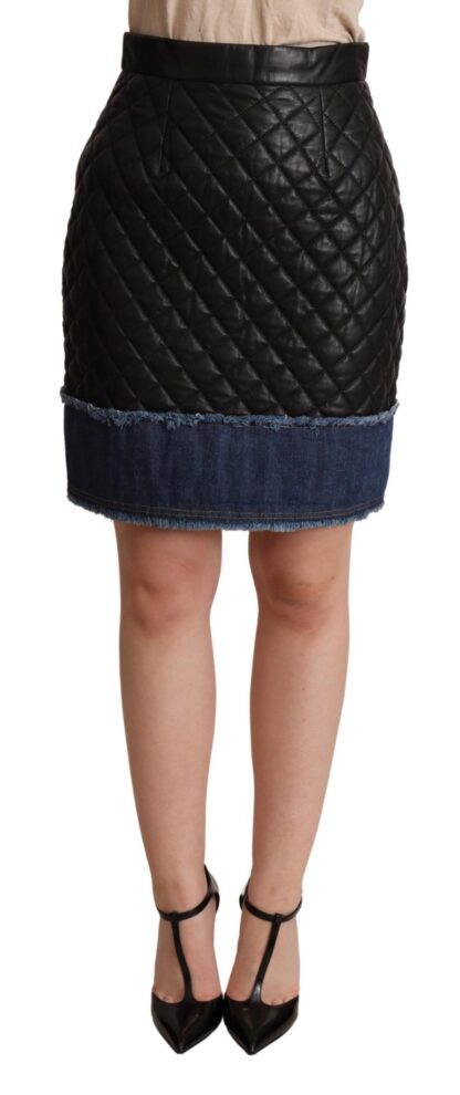 Dolce & Gabbana - Sleek High-Waist Leather Mini Skirt