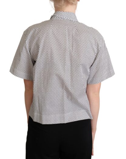 Dolce & Gabbana - Elegant Polka Dot Cotton Polo Top