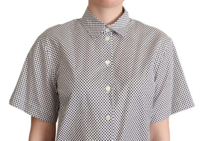 Dolce & Gabbana - Elegant Polka Dot Cotton Polo Top